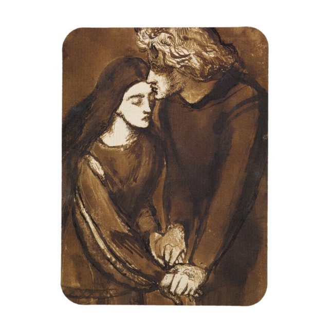 Zwei Liebhaber von Dante Gabriel Rossetti Magnet (Vertikal)