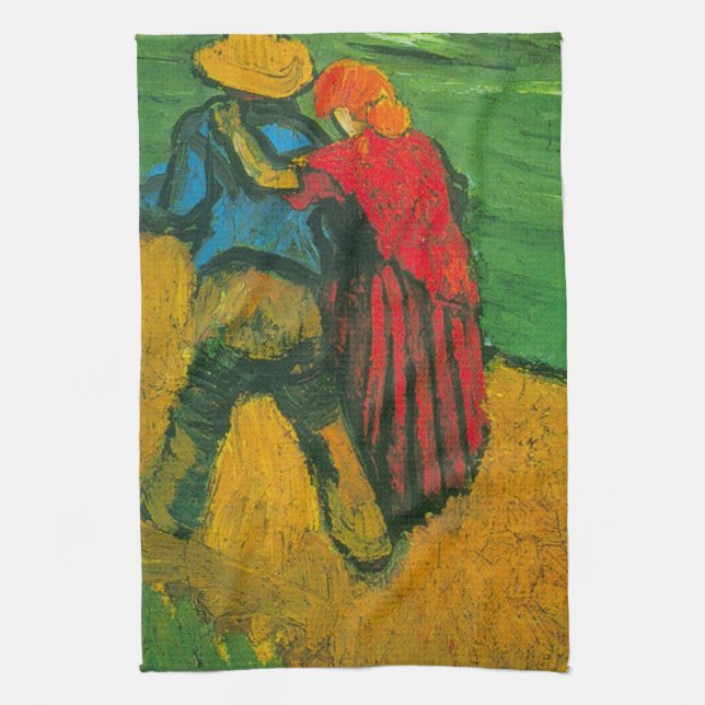 Zwei Liebhaber von Vincent van Gogh Geschirrtuch (Vertikal)