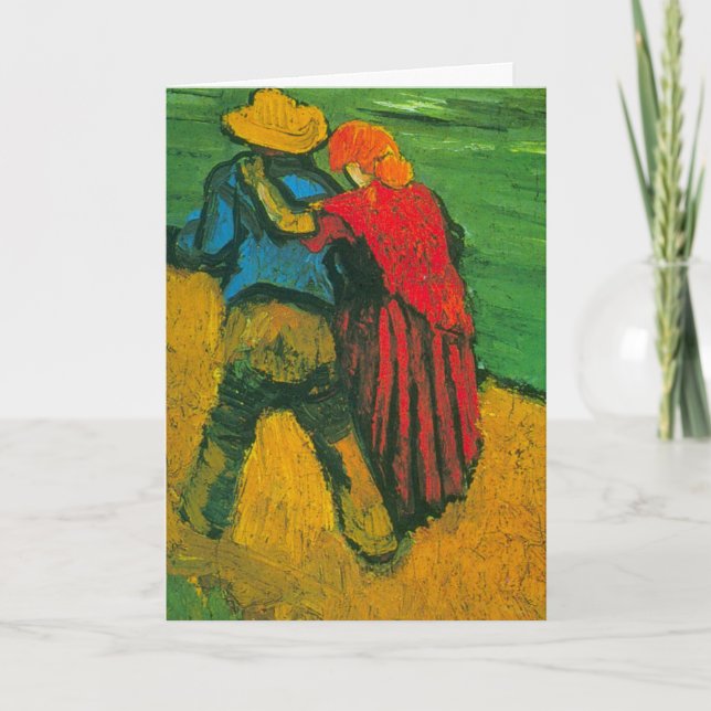 Zwei Liebhaber von Vincent van Gogh Karte (Vorderseite)