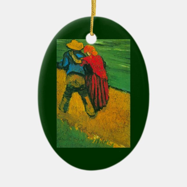 Zwei Liebhaber von Vincent van Gogh Keramikornament (Vorne)