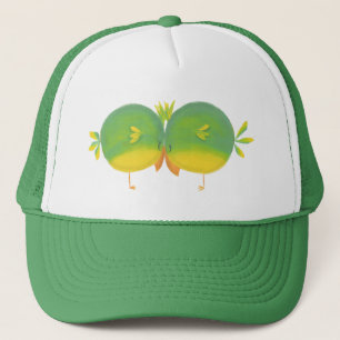 Zwei liebliche Birds-Ball-Cap Truckerkappe