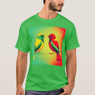 Zwei liebliche Vögel Valentine Junge T-Shirt