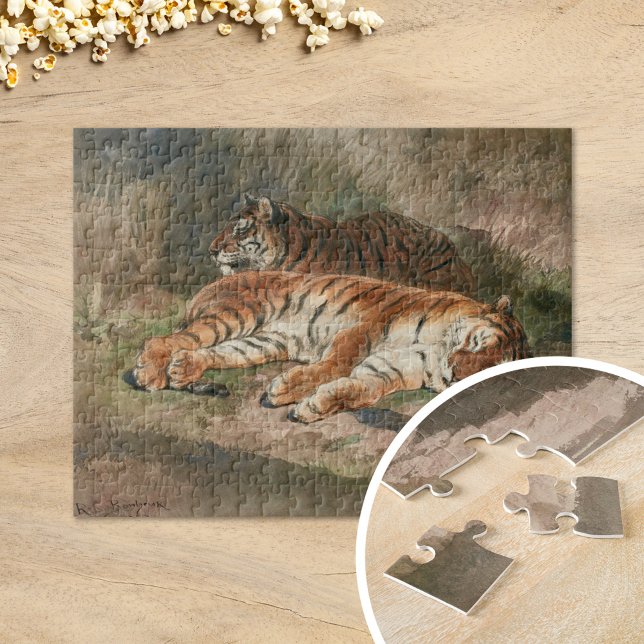 Zwei liegende Tiger | Rosa Bonheur (Von Creator hochgeladen)