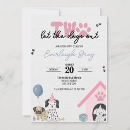Zwei Ließ die Hunde aus | Einladung zum 2. Geburts