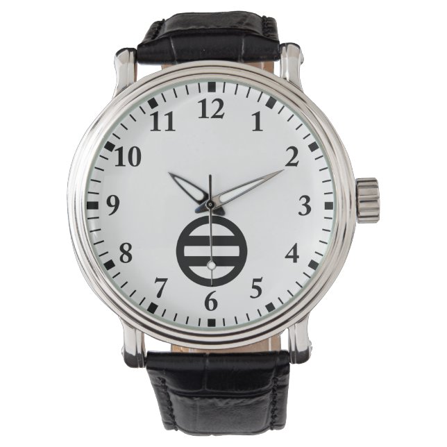 Zwei Linien, umkreist Armbanduhr (Vorderseite)