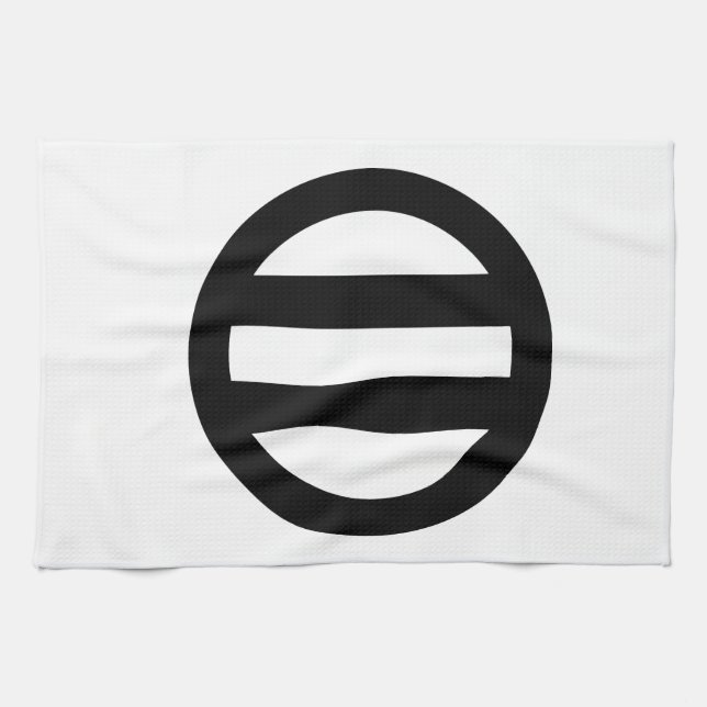 Zwei Linien, umkreist Geschirrtuch (Horizontal)