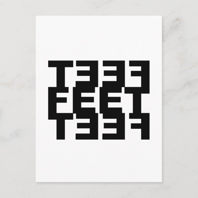 Zwei Links Füße Postkarte (Vorderseite)