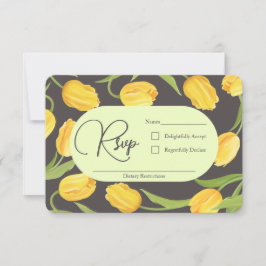 Zwei Lippen und Tulips Hochzeit RSVP Karte