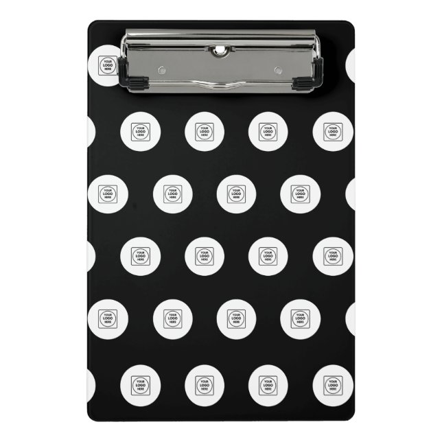 Zwei-Logo-Step-Repeat-Mini-Clipboard Mini Klemmbrett (Vorderseite)
