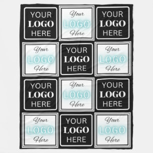 Zwei Logos Event White Simple Background Fleecedecke