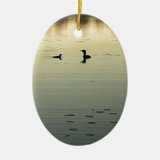 Zwei Loons Keramikornament