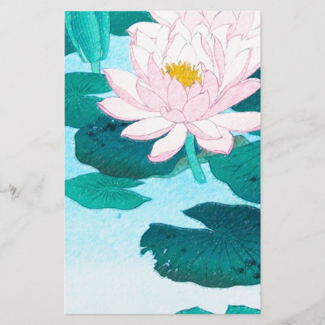 Zwei Lotus-Blume Briefpapier (Vorderseite)