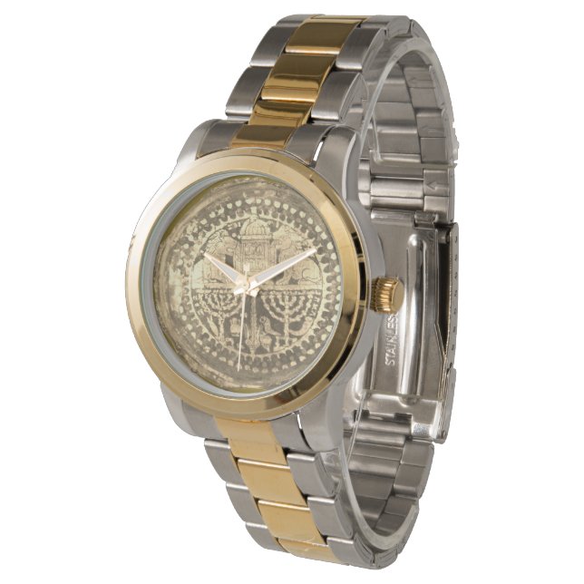 Zwei Löwen Judah Gold | Überwachung Armbanduhr (Schrägansicht)