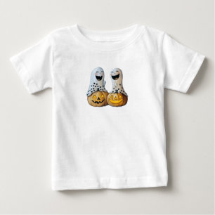 Zwei lustige Geister und Kürbis Baby T-shirt