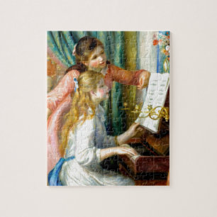 Zwei Mädchen am Klavier - Pierre Auguste Renoir