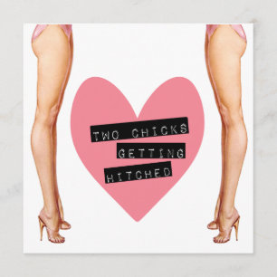Zwei Mädchen heiraten Lesbische Hochzeit Einladung