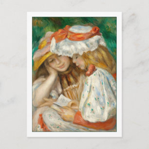 Zwei Mädchen lesend von Renoir Postkarte