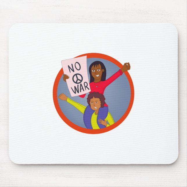 Zwei Mädchen protestieren gegen den Krieg Mousepad (Vorne)