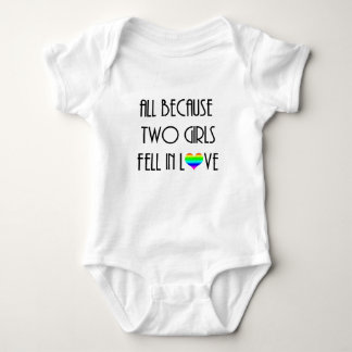 Zwei Mädchen sind in Liebe gefallen Baby Strampler