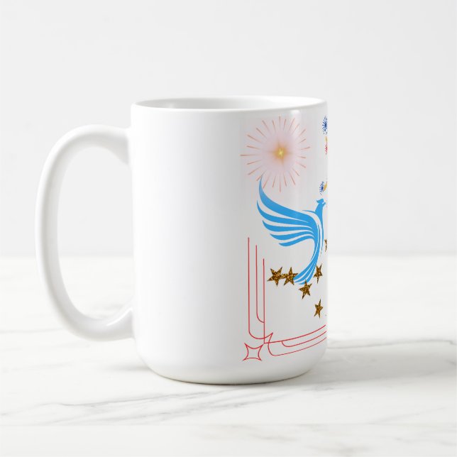 Zwei majestätische Vögel Kaffeetasse (Links)
