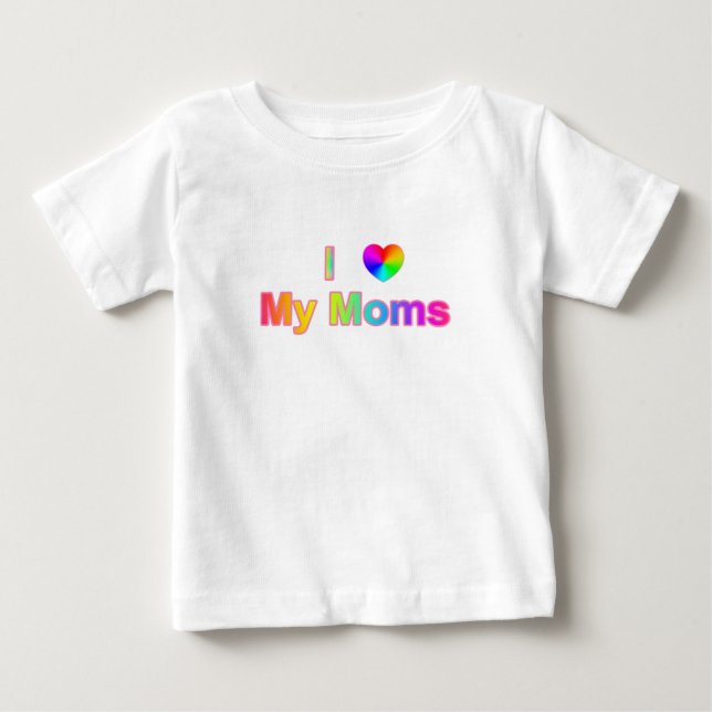 Zwei Mamas Baby T-shirt (Vorderseite)
