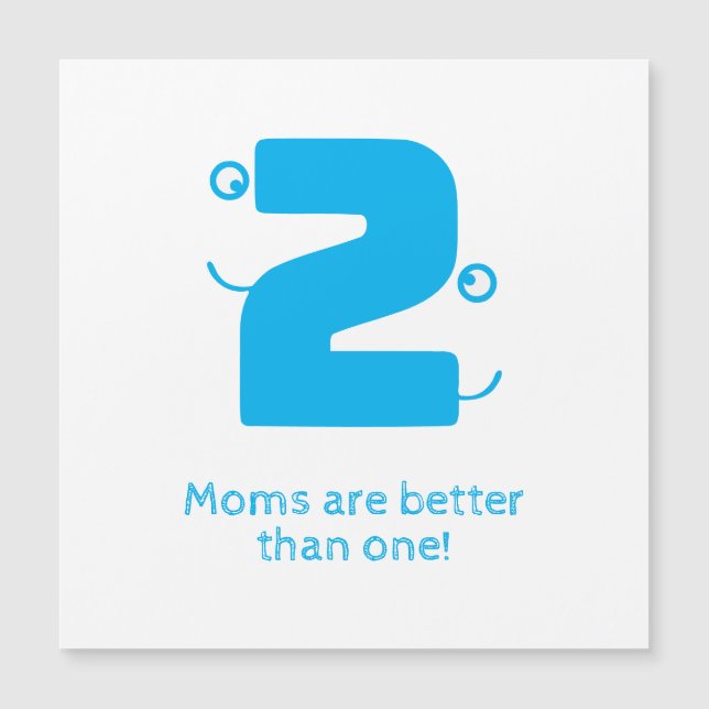 Zwei Mamas Magnetkarte (Vorderseite)