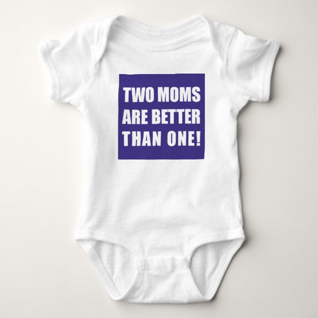 Zwei Mamas sind besser als eine Baby Strampler (Vorderseite)