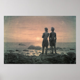 Zwei Männer am Meer Poster