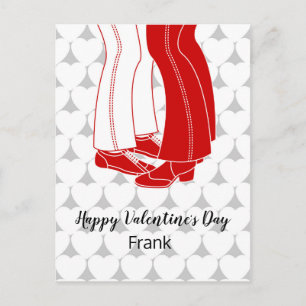 Zwei Männer küssen am Valentinstag Postkarte