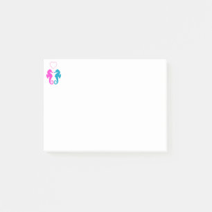 Zwei Meerpferde in der Liebe Post-it Klebezettel