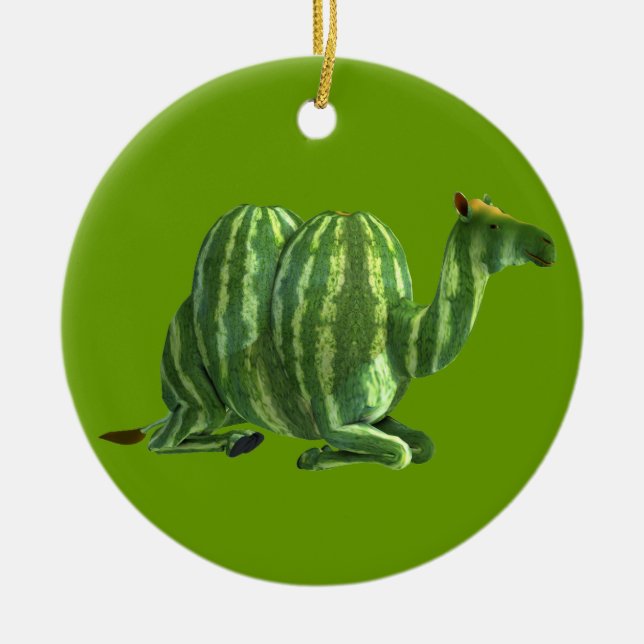 Zwei Melon Camels Keramik Ornament (Vorne)