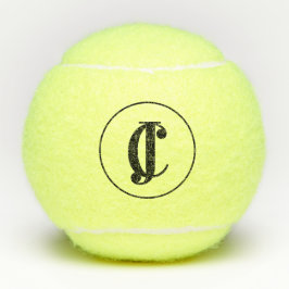 Zwei Mit Monogramm Initiativen Tennisbälle