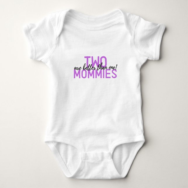 Zwei Momme sind besser als eins! Baby-One-Stück Baby Strampler (Vorderseite)