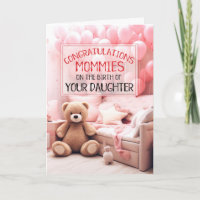 ZWEI MOMMIEN Pink Neue Baby Herzlichen Glückwunsch