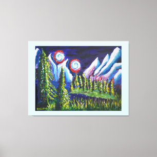 Zwei Mondberge Kunst Leinwanddruck