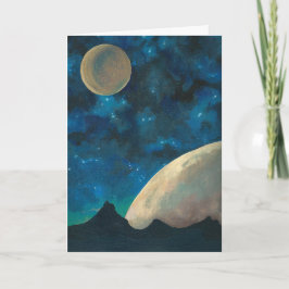"Zwei Monde"-Grußkarte Karte