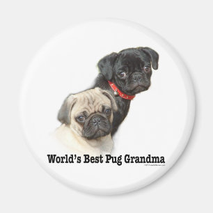 Zwei Mops Magnet