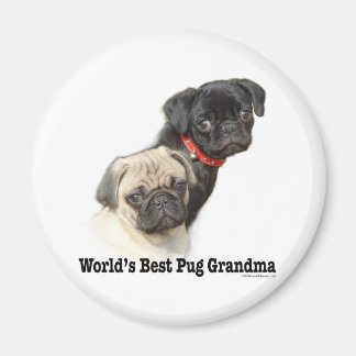 Zwei Mops Magnet