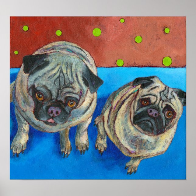 "Zwei Mops" Poster (Vorne)