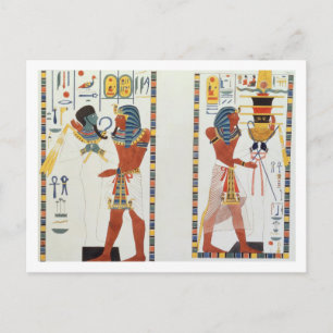 Zwei Muralen aus den Gräbern der Könige von Thebes Postkarte