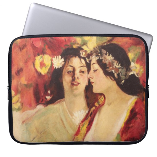 Zwei Muses of Spring (von Stefan Luchian) Laptopschutzhülle (Vorderseite)