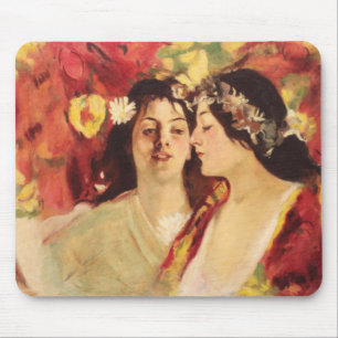 Zwei Muses of Spring (von Stefan Luchian) Mousepad