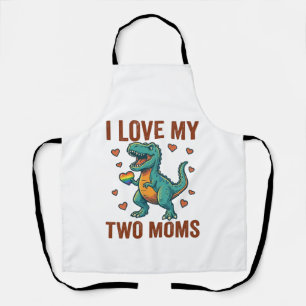 Zwei Mütter Stolz Dinosaurier Vektor T-Shirt Desig Schürze