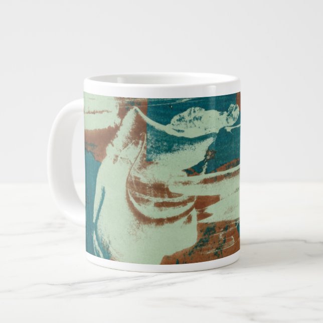 Zwei nach Norden Jumbo-Tasse (Vorderseite Links)