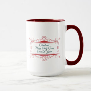 Zwei-Nachrichten-Weihnachtsbecher Tasse