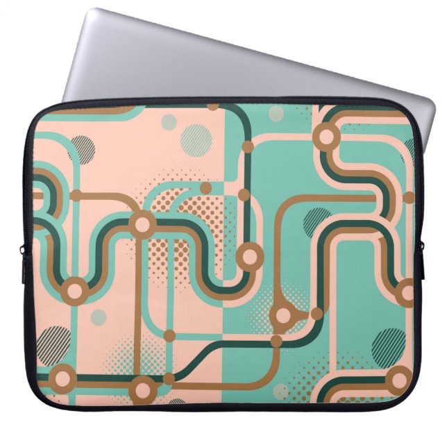Zwei nahtlose Muster in verschiedenen Farben. Abst Laptopschutzhülle (Vorderseite)