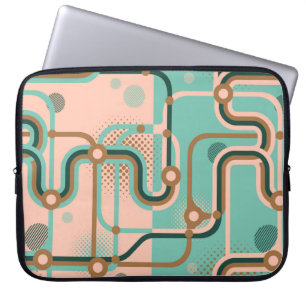 Zwei nahtlose Muster in verschiedenen Farben. Abst Laptopschutzhülle