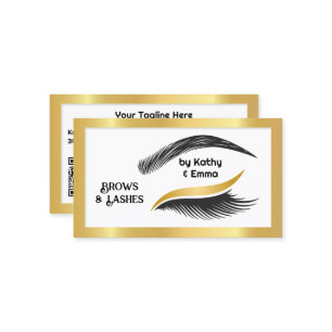 Zwei Namen Lashes Brows Tech QR Visitenkarte