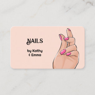 Zwei Namen Nail Tech Visitenkarte