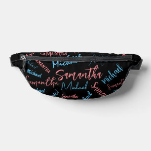 Zwei Namen Paare Muster monogramm blaues Licht pin Bauchtasche